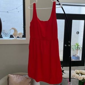 Red Cynthia Rowley over the knee dress